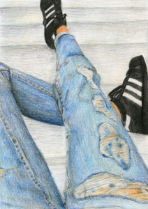 Kunstunterricht - Schülerarbeit im Figürlichen Zeichnen