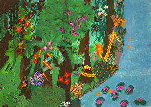 Kunstunterricht - Farbenlehre Schülerarbeit Malen