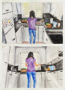 Kunstunterricht Gymnasium Aufgabe «Von oben und unten»