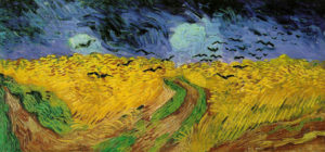 Farbenlehre - Komplementäre Farben bei Vincent van Gogh Weizenfeld mit Raben